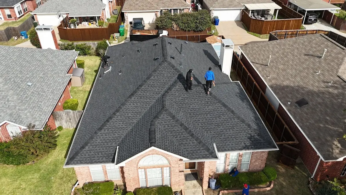 Slate & Tile Roof Repair work in progress on a Pleasanton property
